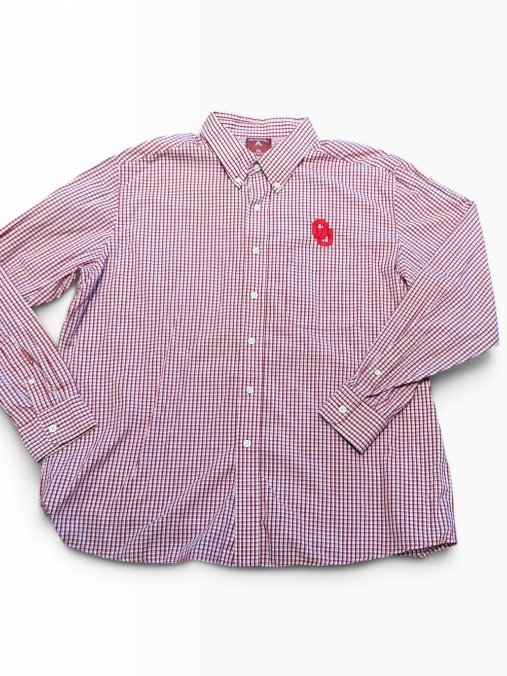 OU University of Oklahoma Men’s 2XL Red and White Long Sleeve Shirt by Antigua